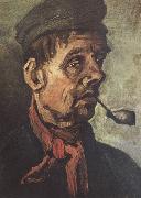 Vincent Van Gogh Head of a Peasant with a Pipe (nn040 painting